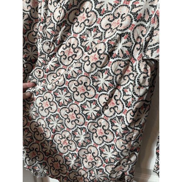 Foxcroft Top Button Up Shirt Womens 18W Blue Red Print Wrinkle Free Workwear - Picture 2 of 7